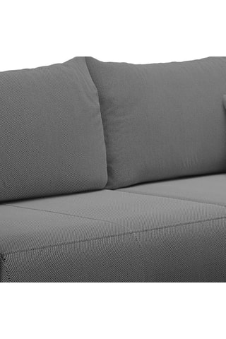 Canapé convertible Milo - Gris - 3 places - En tissu