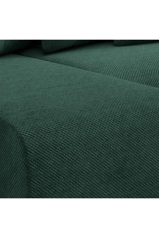 Canapé d'angle droit convertible Gloria - Vert - 4 places - En tissu