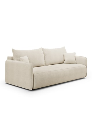 Canapé convertible Milo - Beige - 3 places - En tissu
