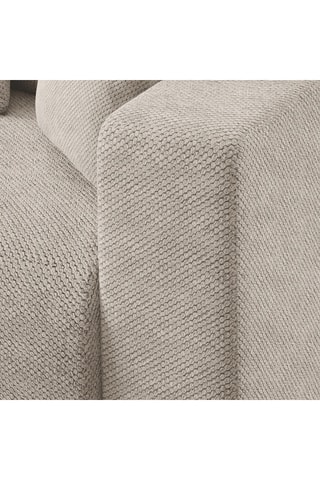 Canapé d'angle gauche convertible Gloria - Beige - 4 places - En tissu
