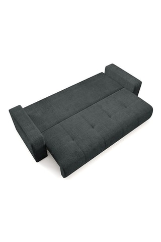 Canapé convertible Aurore - Gris foncé - 3 places - En tissu texturé