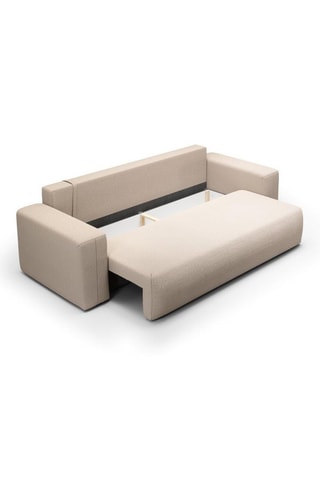 Canapé convertible Nala - Beige - 3 places - En tissu