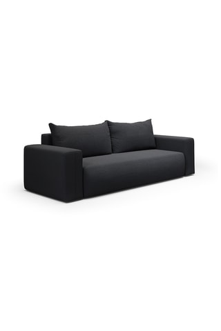 Canapé convertible Nala - Noir - 3 places - En  tissu