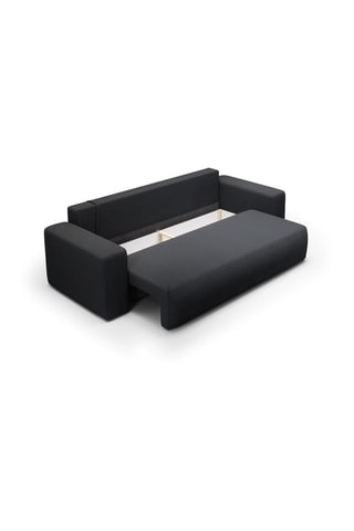 Canapé convertible Nala - Noir - 3 places - En  tissu