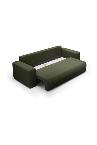 Canapé convertible Nala - Vert foncé - 3 places - En tissu
