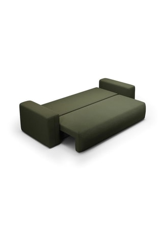 Canapé convertible Nala - Vert foncé - 3 places - En tissu