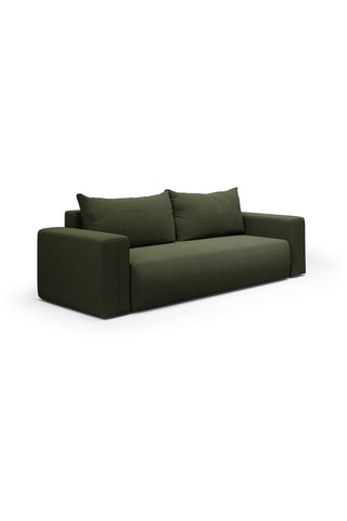 Canapé convertible Nala - Vert foncé - 3 places - En tissu