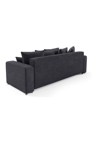 Canapé convertible Gloria - Noir - 3 places - En tissu