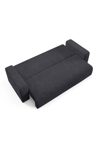 Canapé convertible Gloria - Noir - 3 places - En tissu