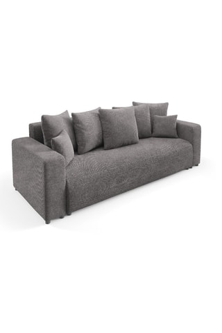 Canapé convertible  Gloria - Gris - 3 places - En tissu