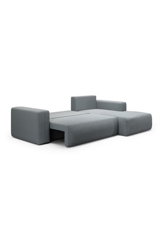 Canapé convertible angle droit Nala - Gris - 4 places - En tissu