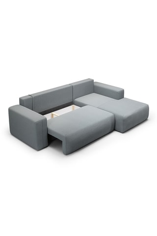 Canapé convertible angle droit Nala - Gris - 4 places - En tissu