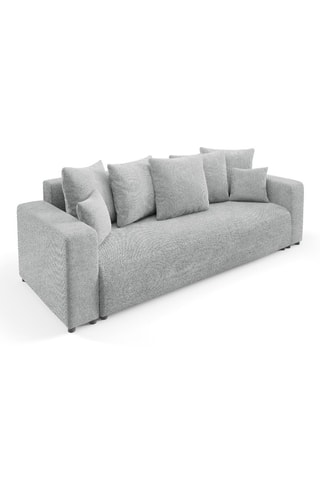 Canapé convertible Gloria - Gris clair - 3 places - En tissu