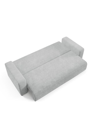 Canapé convertible Gloria - Gris clair - 3 places - En tissu