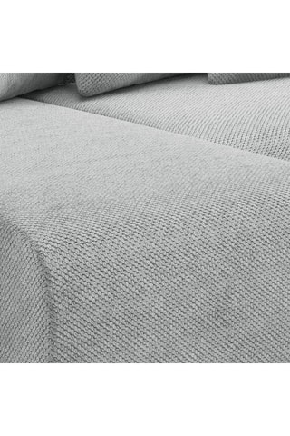 Canapé convertible Gloria - Gris clair - 3 places - En tissu