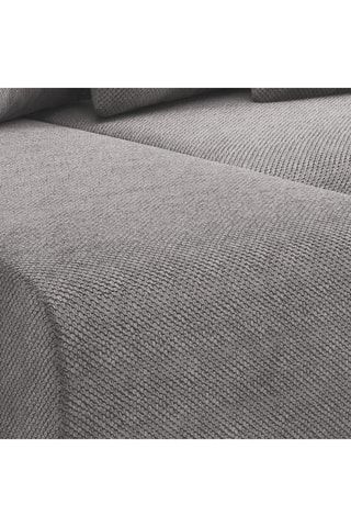 Canapé panoramique convertible Gloria - Gris - 6 places - - En tissu