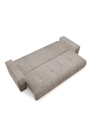 Canapé convertible Aurore - Taupe - 3 places - En tissu texturé 