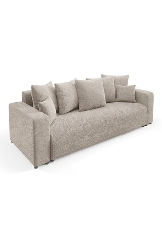 Canapé convertible Gloria - Beige - 3 places - En tissu
