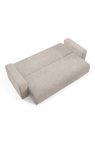 Canapé convertible Gloria - Beige - 3 places - En tissu