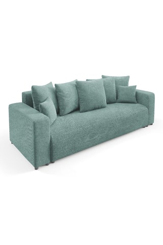 Canapé convertible Gloria - Vert menthe - 3 places - En tissu