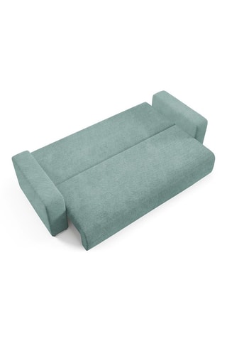 Canapé convertible Gloria - Vert menthe - 3 places - En tissu