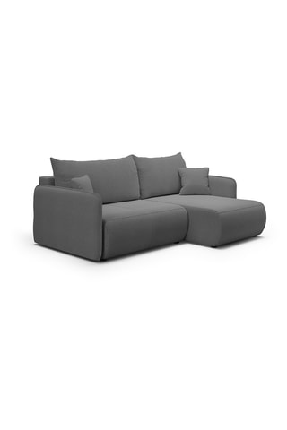 Canapé convertible Milo - Gris - 4 places - En tissu