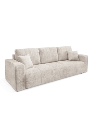 Canapé convertible Aurore - Beige - 3 places - En tissu texturé