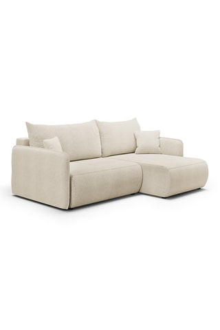 Canapé convertible Milo - Beige - 4 places - En tissu