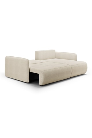 Canapé convertible Milo - Beige - 4 places - En tissu