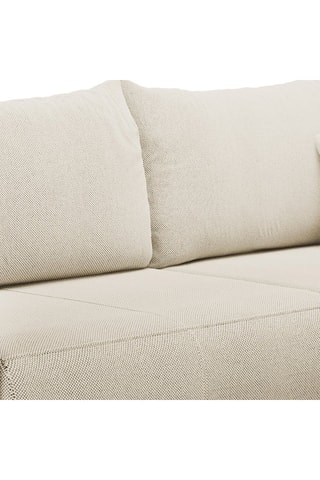 Canapé convertible Milo - Beige - 4 places - En tissu