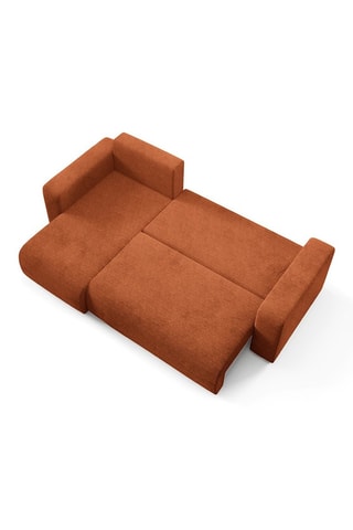Canapé  convertible angle gauche Gloria - Rouge brique - 4 places - En tissu