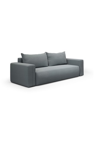 Canapé convertible Nala - Gris - 3 places - En tissu