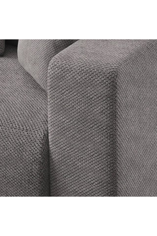 Canapé d'angle gauche convertible Gloria - Gris foncé - 4 places - En tissu