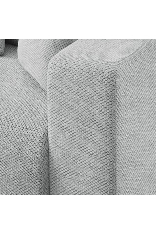 Canapé d'angle gauche convertible Gloria - Gris clair - 4 places - En tissu