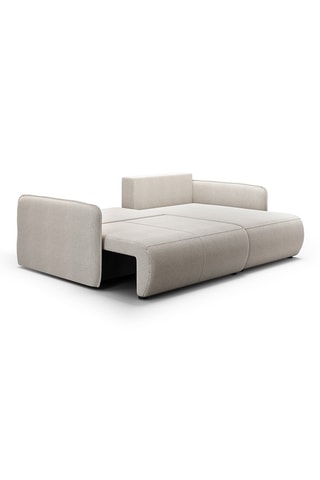 Canapé convertible Milo - Taupe - 4 places - En tissu