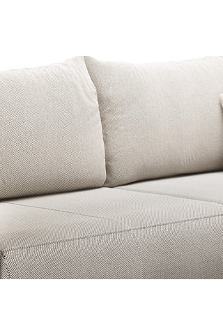 Canapé convertible Milo - Taupe - 4 places - En tissu