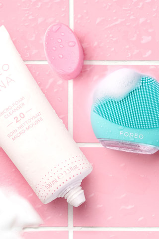 Brosse nettoyante et massante en silicone Luna 4 Play - Turquoise
