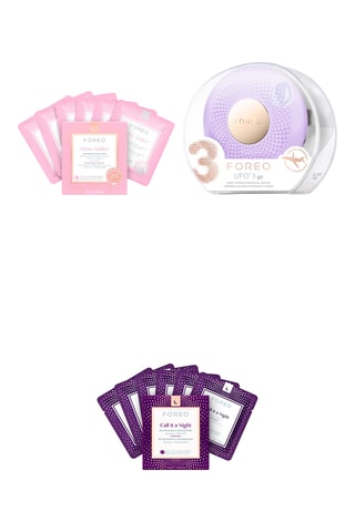 Masque de luminothérapie UGO 3 go, 7 masques pour visage Call It a Night 2.0 UFO - Tout type de peau - 7 x 6 g et 6 masques Glow Addict 2.0 UFO - 6 x 6 g
