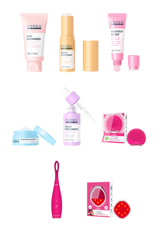 Gelée nettoyante probiotique Skin Unmasked - 60 ml, Baume yeux polypeptidique Bright Intentions - 13 g, Soin des lèvres peptidique Greatest Kisser - 10 g , Gel-crème hydratant céramides Hydration Nation - 60 ml, Sérum à l'acide hyaluronique Liquid Confide