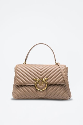 Sac à main en cuir - Marron clair - Pinko