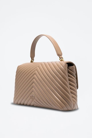 Sac à main en cuir - Marron clair - Pinko