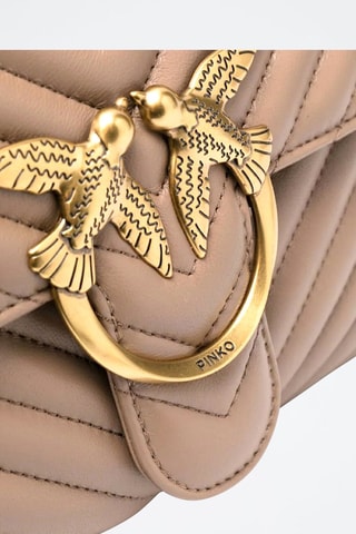 Sac à main en cuir - Marron clair - Pinko