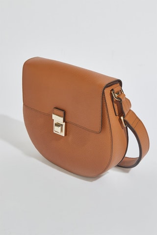 Sac bandoulière en cuir Glenn - Taille S - Marron - Furla