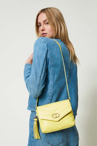 Sac bandoulière en cuir - Jaune - Twin Set