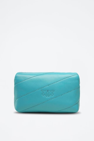 Sac bandoulière en cuir de mouton - Turquoise - Pinko