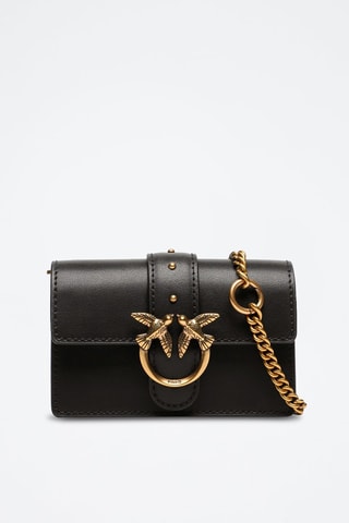 Sac bandoulière en cuir - Noir - Pinko