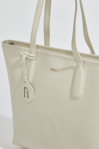 Cabas en cuir CLassic - Taille M - Blanc - Furla