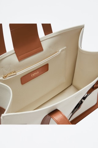 Cabas Baia - Taille XL - Blanc et marron - Furla