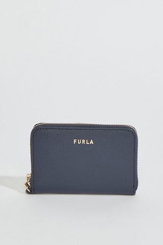 Portefeuille en cuir Gardenia - Taille S - Bleu marine - Furla