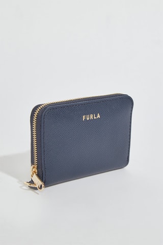 Portefeuille en cuir Gardenia - Taille S - Bleu marine - Furla